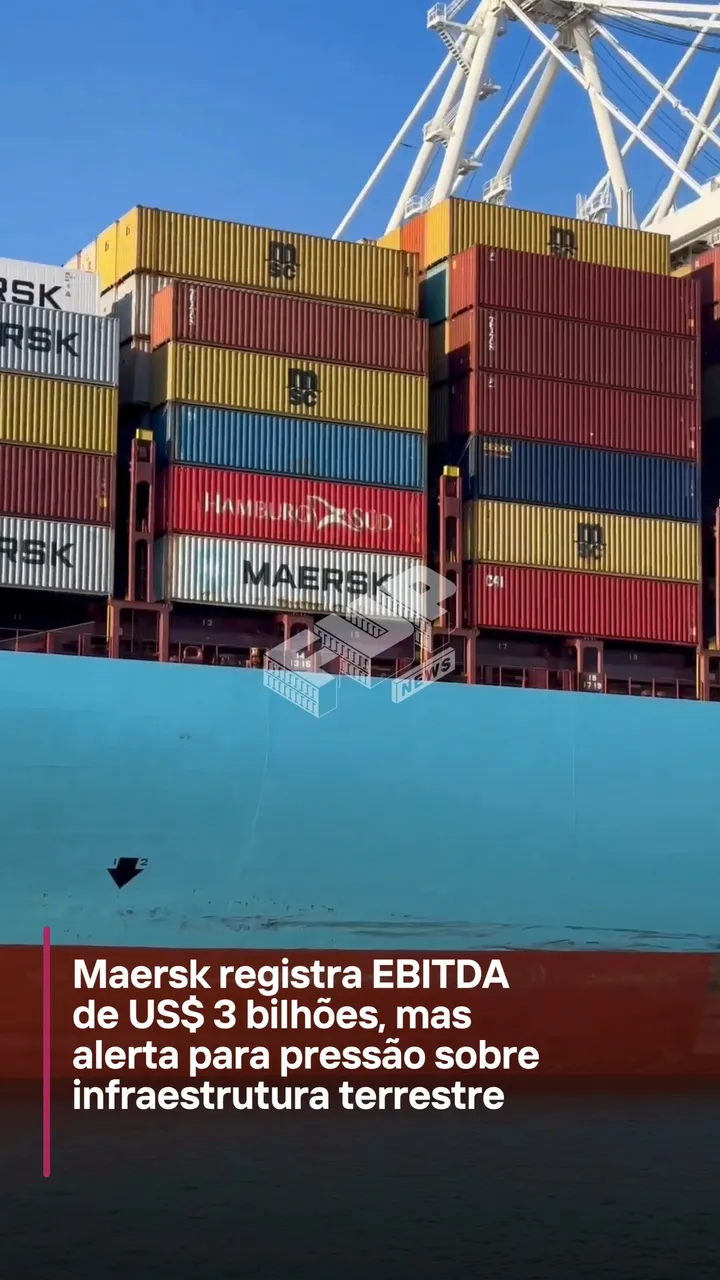 A Maersk divulgou resultados acima das expectativas no segundo trimestre de 2026 e elevou suas projeções anuais pela segunda vez no ano, levando as ações da companhia a avançarem 7% nesta quinta-feira