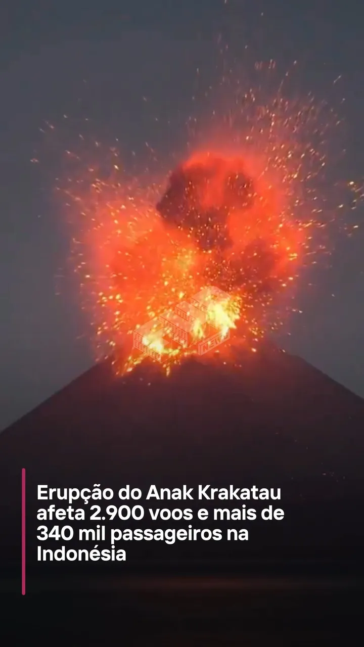 A erupção do vulcão Anak Krakatau afetou mais de 2.900 voos e 340 mil passageiros na Indonésia até esta terça-feira (8). As cinzas vulcânicas provocaram cancelamentos, atrasos e desvios, além da suspe